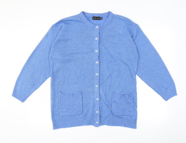Lana Womens Blue Cardigan Jumper One Size