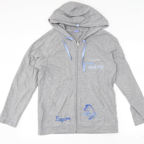 Disney Womens Grey   Full Zip Hoodie Size 14  - Disney Eeyore