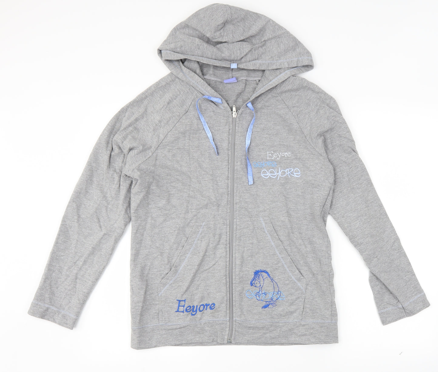 Disney Womens Grey   Full Zip Hoodie Size 14  - Disney Eeyore