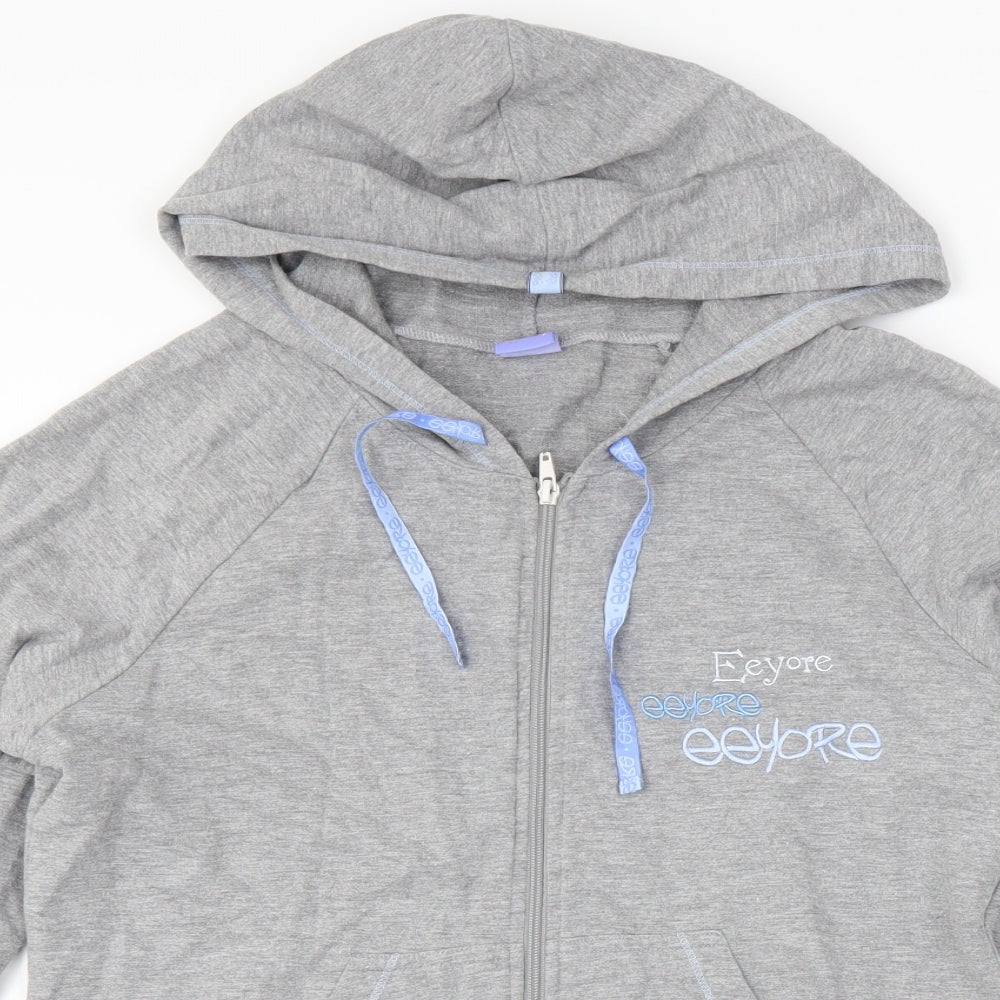 Disney Womens Grey   Full Zip Hoodie Size 14  - Disney Eeyore