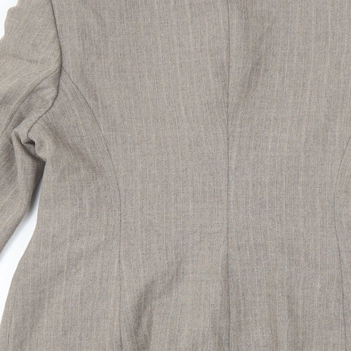 NEXT Womens Grey Herringbone  Jacket Suit Jacket Size 12