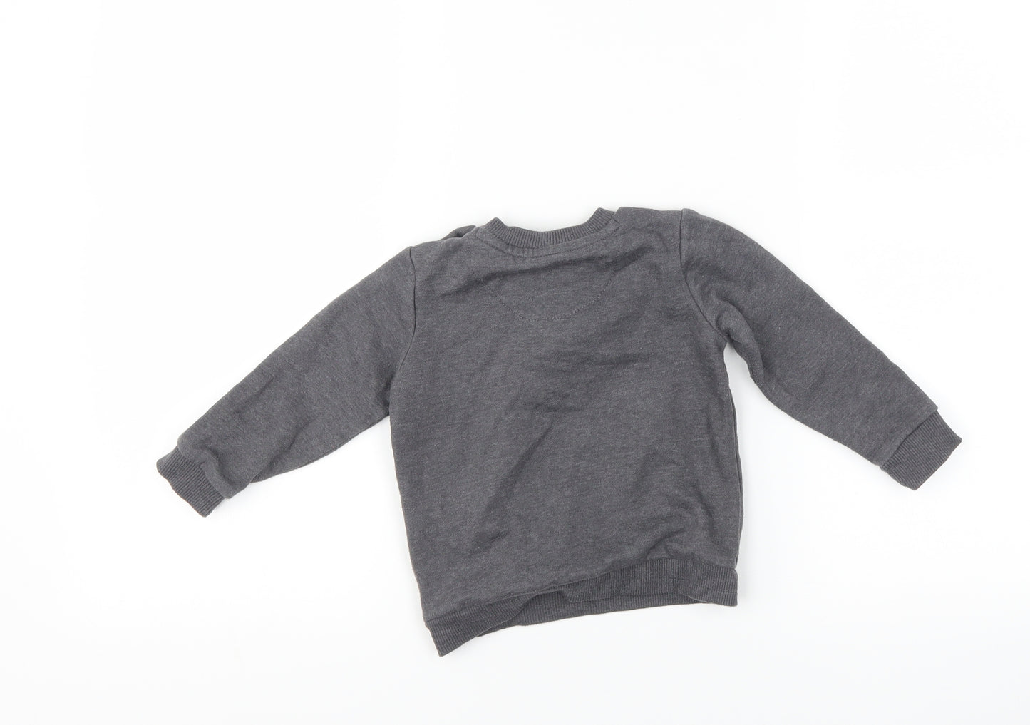 F&F Girls Grey   Pullover Jumper Size 9-12 Months  - penguin