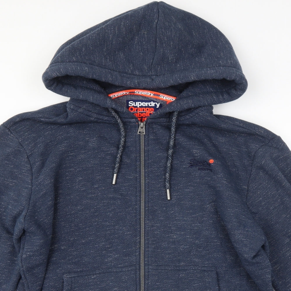 Superdry Mens Blue   Full Zip Hoodie Size 2XL