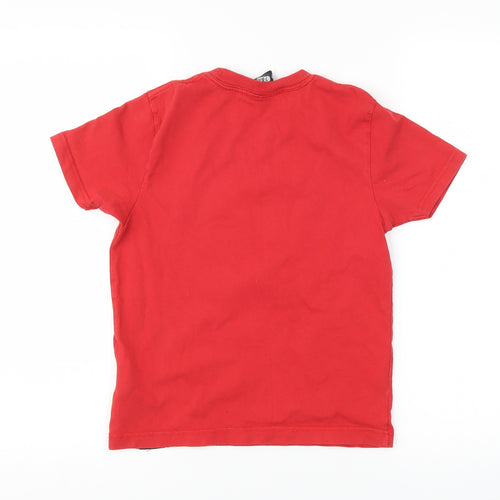 No Fear Boys Red   Basic T-Shirt Size 7-8 Years  - Graphic
