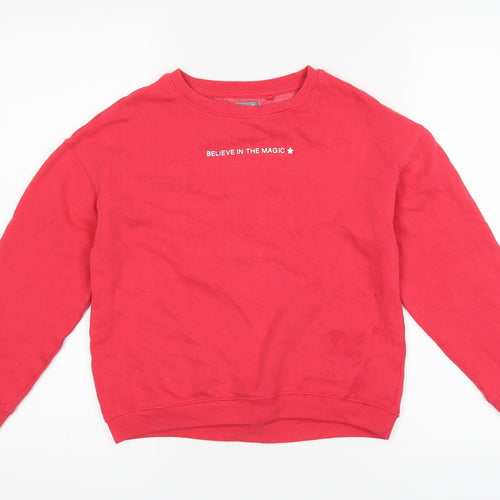 NEXT Girls Pink   Pullover Sweatshirt Size 10 Years  - Believe in Magic