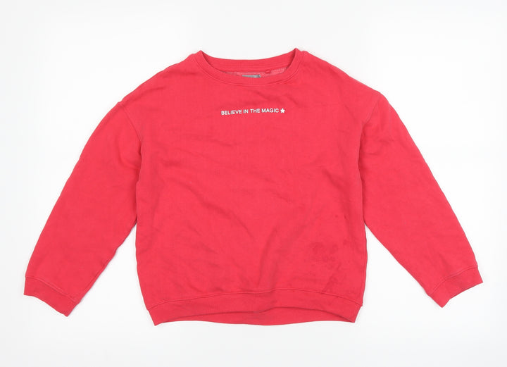 NEXT Girls Pink Pullover Sweatshirt Size 10 Years - Believe in Magic