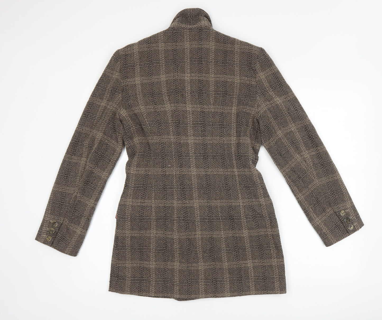 Wallis Womens Brown Check  Jacket Suit Jacket Size 8