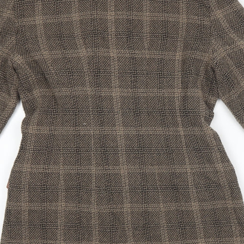 Wallis Womens Brown Check  Jacket Suit Jacket Size 8
