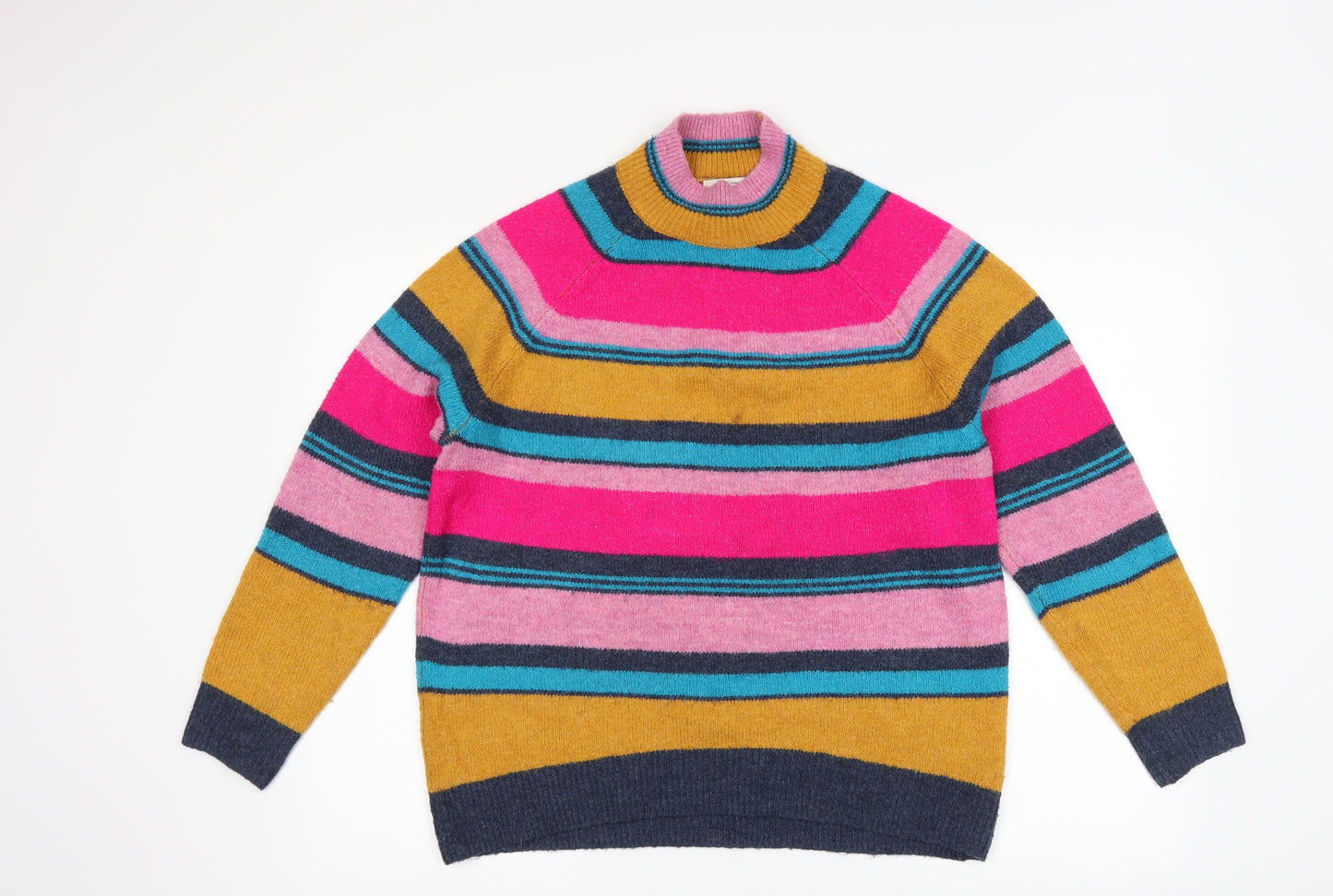 TU Womens Pink Striped  Pullover Jumper Size 14
