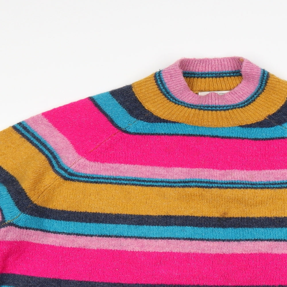 TU Womens Pink Striped  Pullover Jumper Size 14