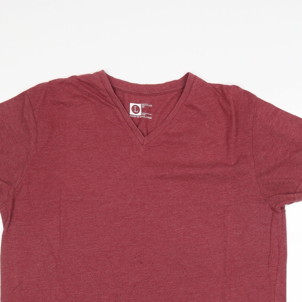 Cedar Wood State Mens Purple    T-Shirt Size L