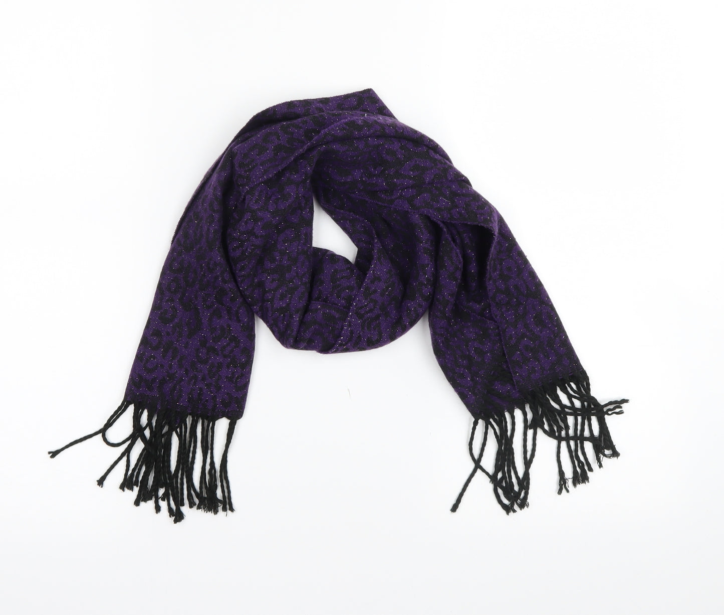 Steve Madden Womens Purple Animal Print   Scarf