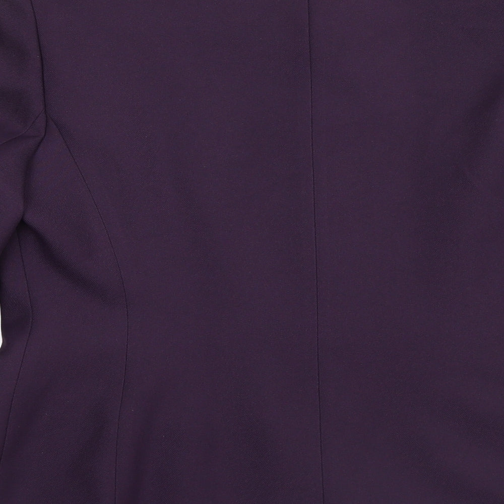 Eastex Womens Purple   Jacket Suit Jacket Size 14  - collarless