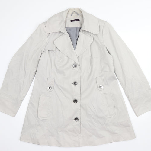 Evans Womens Grey   Overcoat Coat Size 16