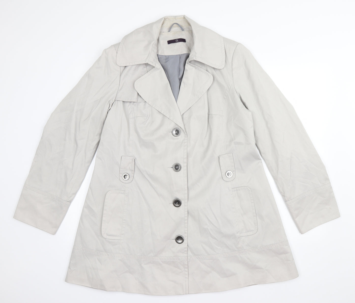 Evans Womens Grey   Overcoat Coat Size 16