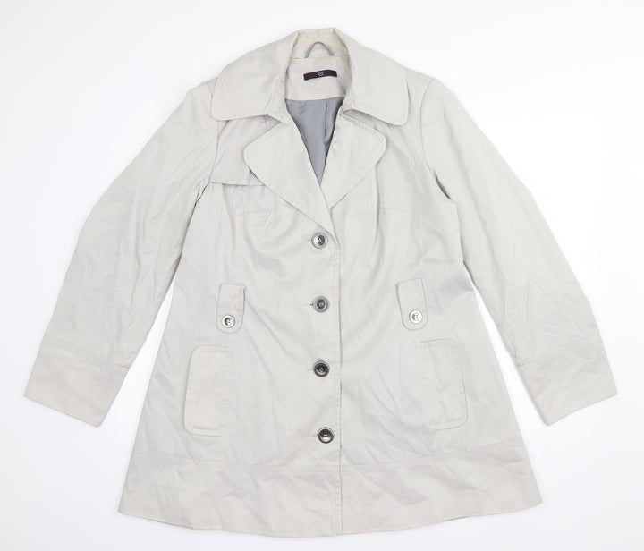 Evans Womens Grey   Overcoat Coat Size 16