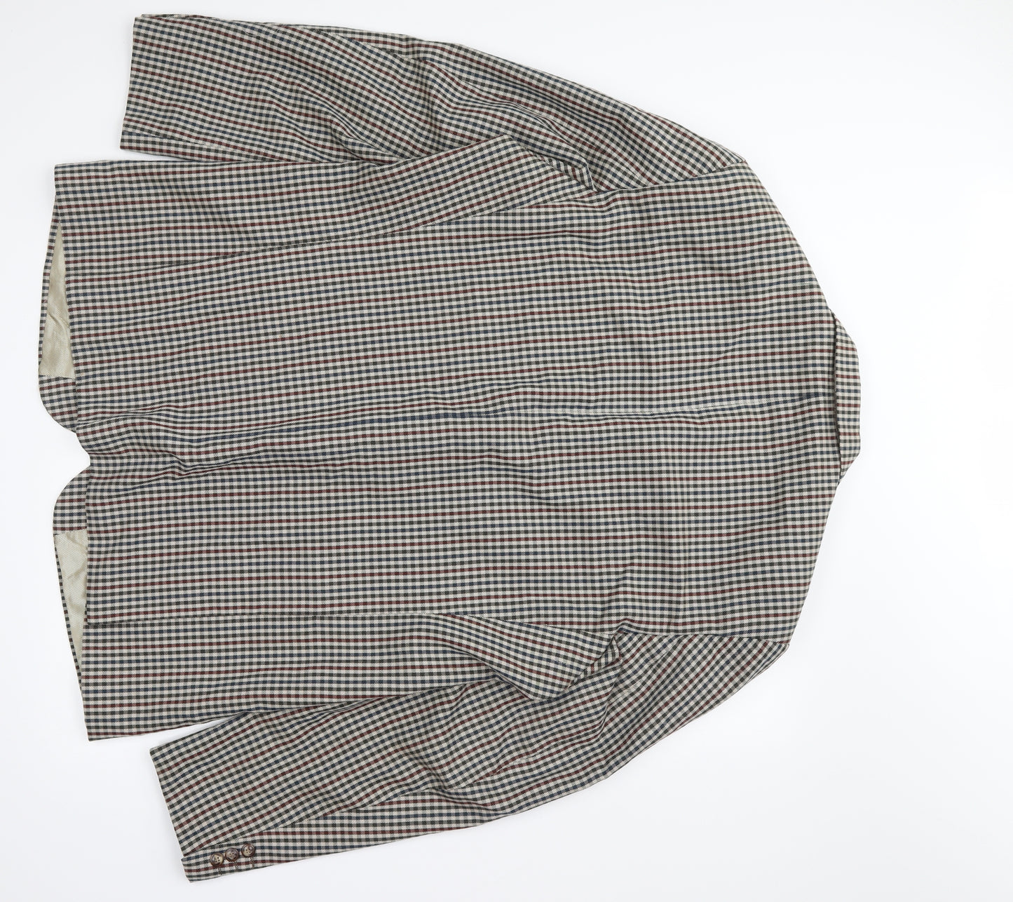 High & Mighty Mens Brown Check  Jacket Sport Coat Size 48