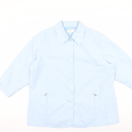 Marks and Spencer Womens Blue   Jacket  Size 20  - zip pockets