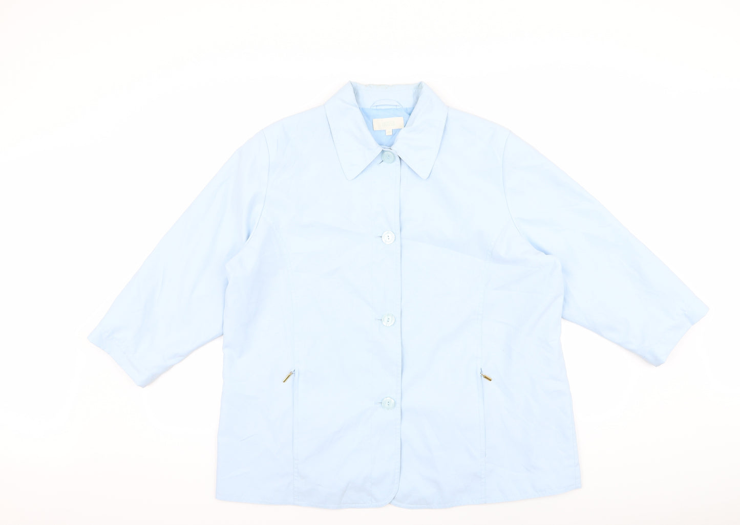 Marks and Spencer Womens Blue   Jacket  Size 20  - zip pockets