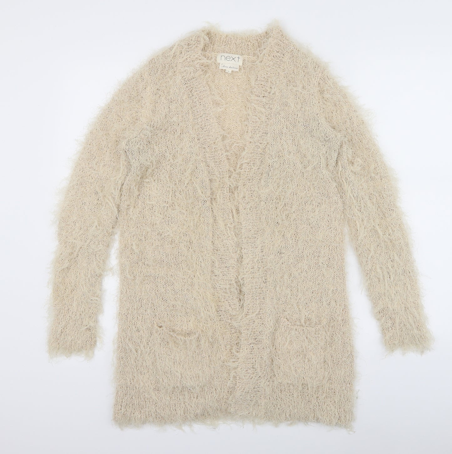 NEXT Womens Beige  Knit Cardigan Jumper Size S