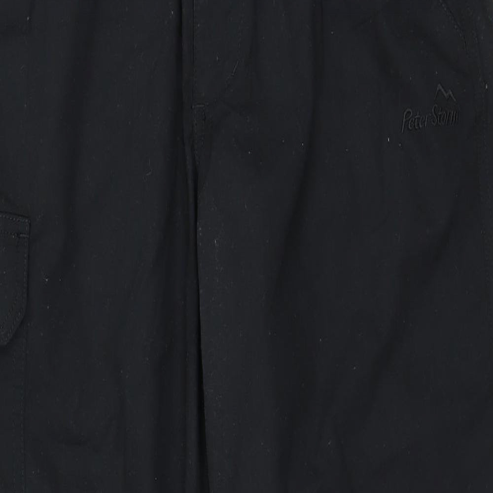 Peter Storm Mens Black   Cargo Trousers Size 32 L28 in