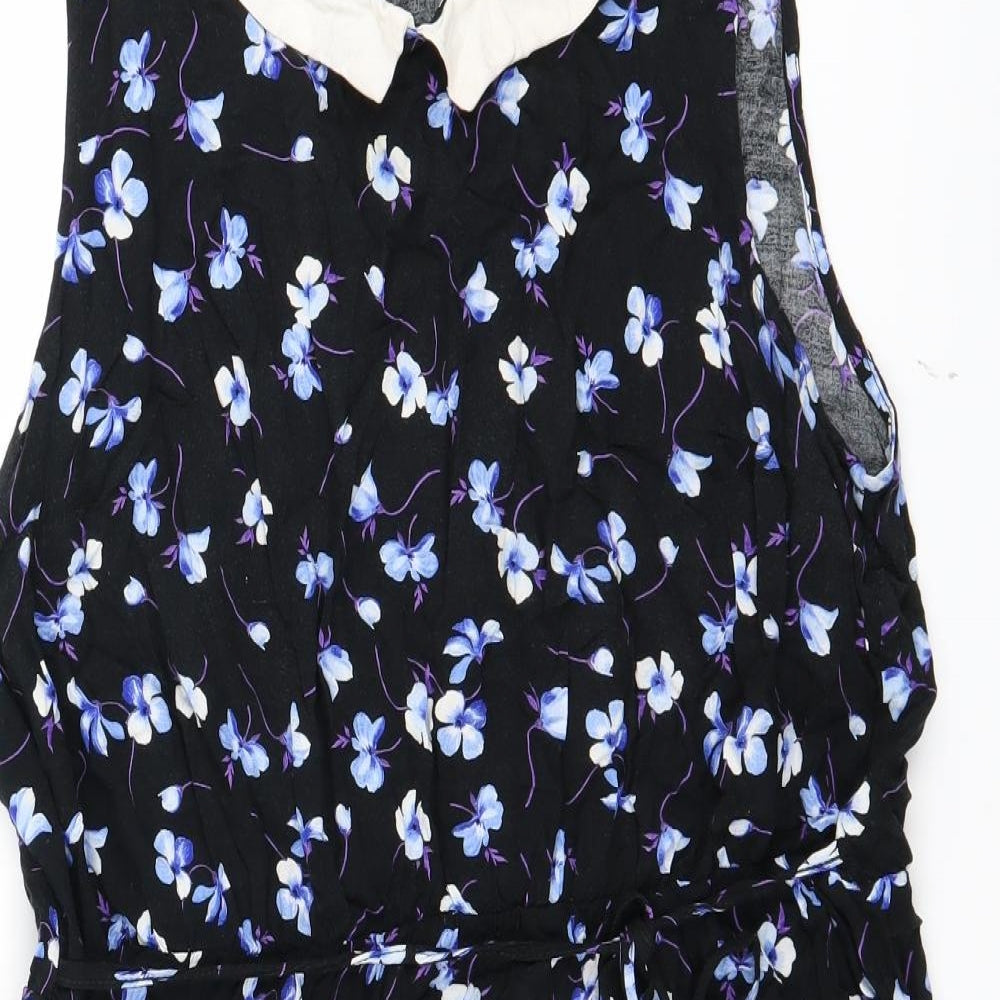 Yours Womens Black Floral  Fit & Flare  Size 22