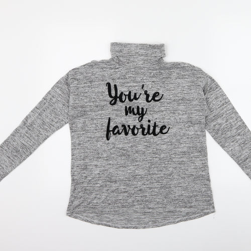 H&M Girls Grey   Pullover Sweatshirt Size 14 Years