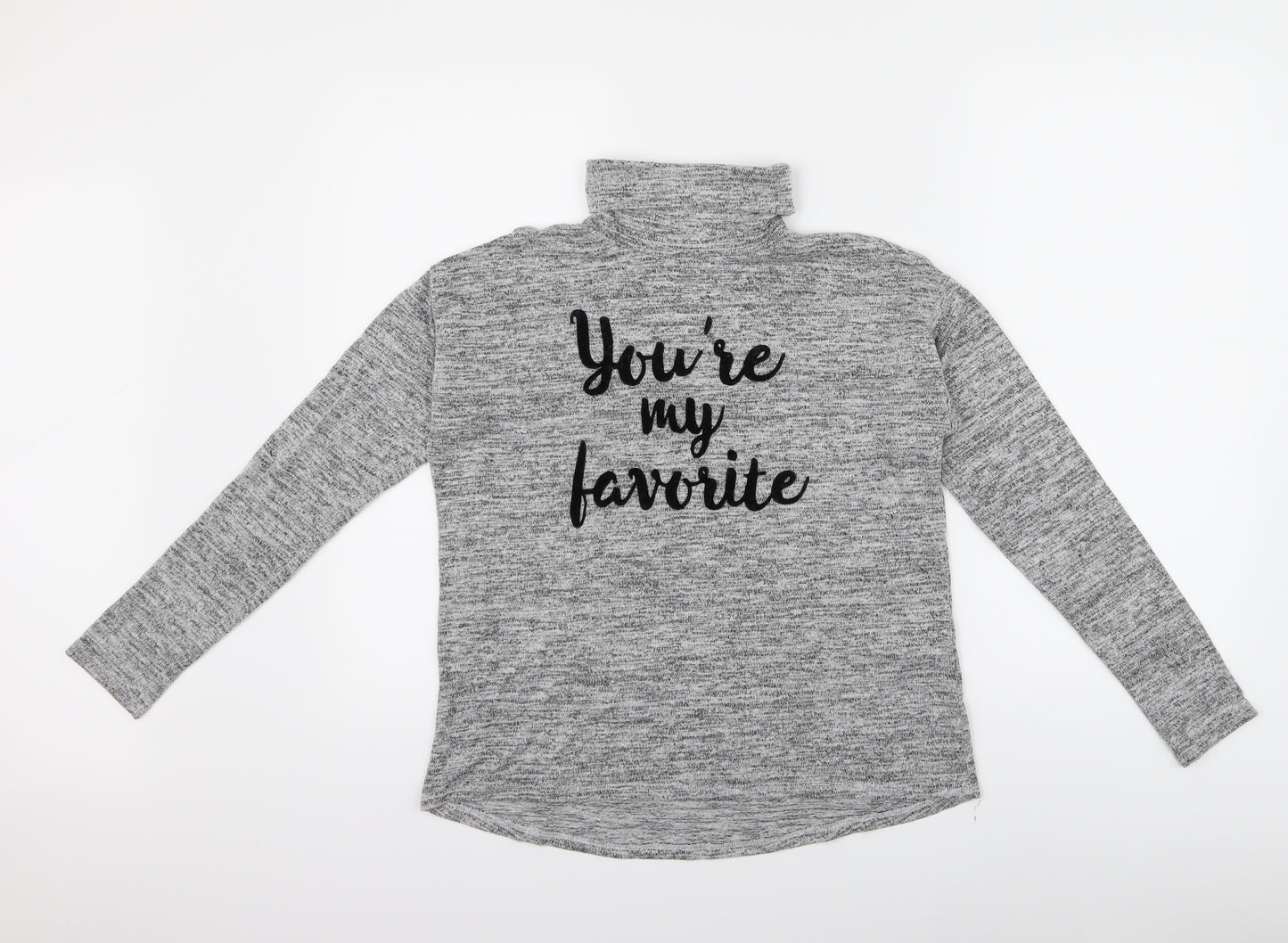 H&M Girls Grey   Pullover Sweatshirt Size 14 Years