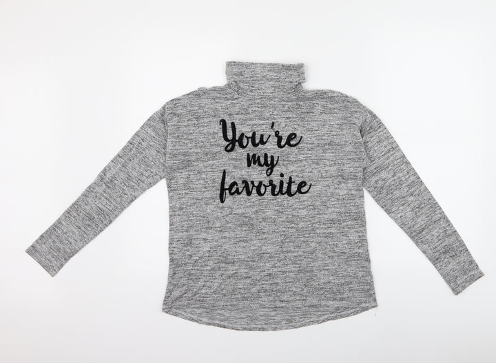 H&M Girls Grey   Pullover Sweatshirt Size 14 Years