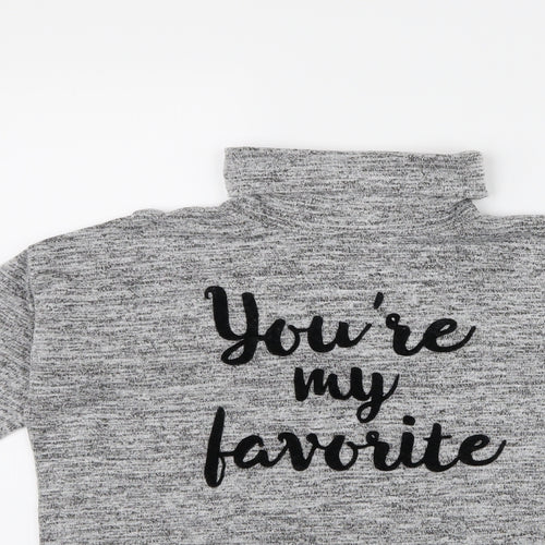 H&M Girls Grey   Pullover Sweatshirt Size 14 Years