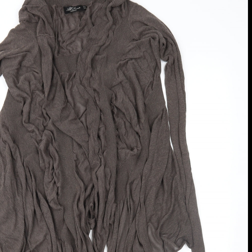 AllSaints Womens Brown  Knit Cardigan Jumper Size 12