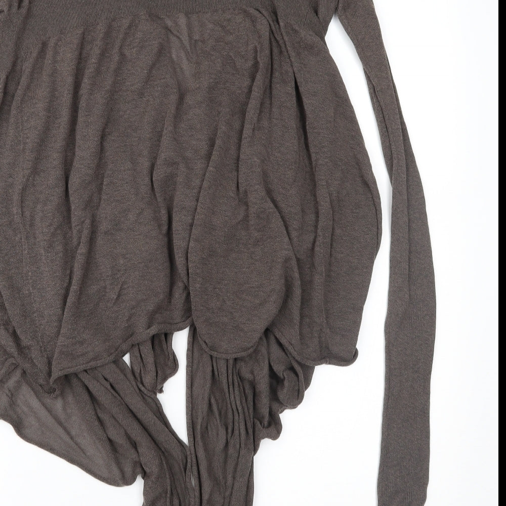 AllSaints Womens Brown  Knit Cardigan Jumper Size 12