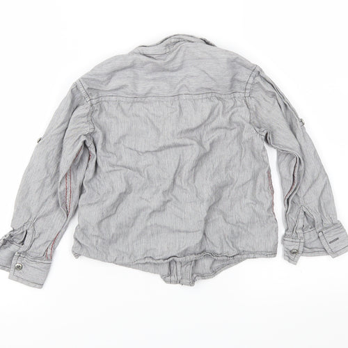 Rebel Boys Grey Striped  Basic Button-Up Size 2-3 Years