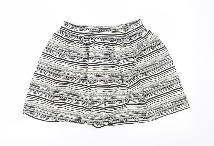 Atmosphere Womens Black Geometric Flare Skirt Size 8