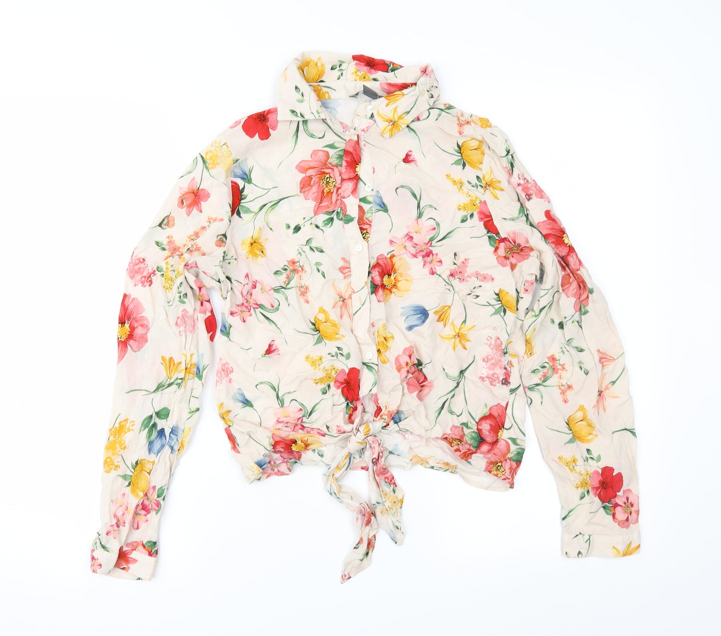 Primark Womens Pink Floral  Basic Blouse Size 10