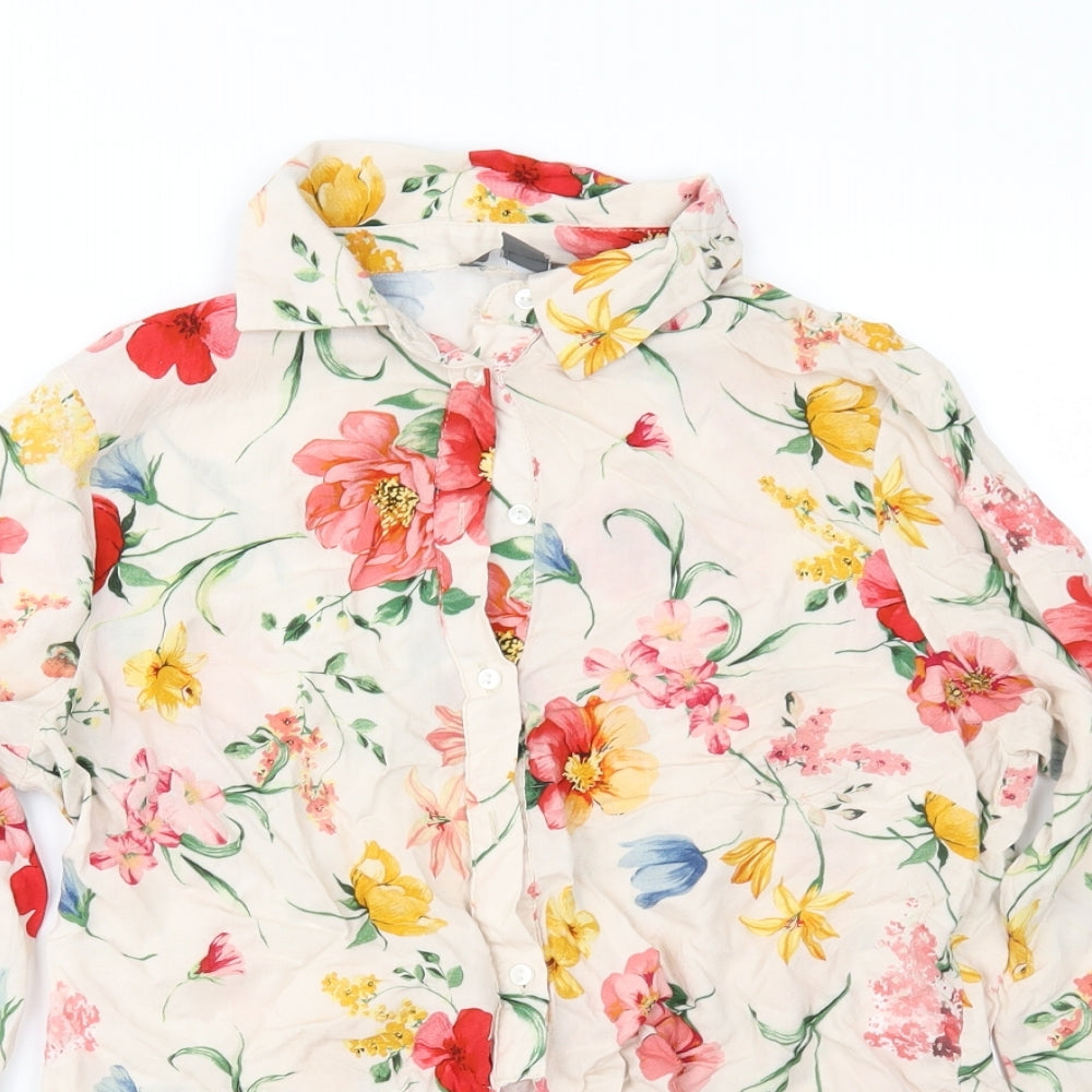 Primark Womens Pink Floral  Basic Blouse Size 10