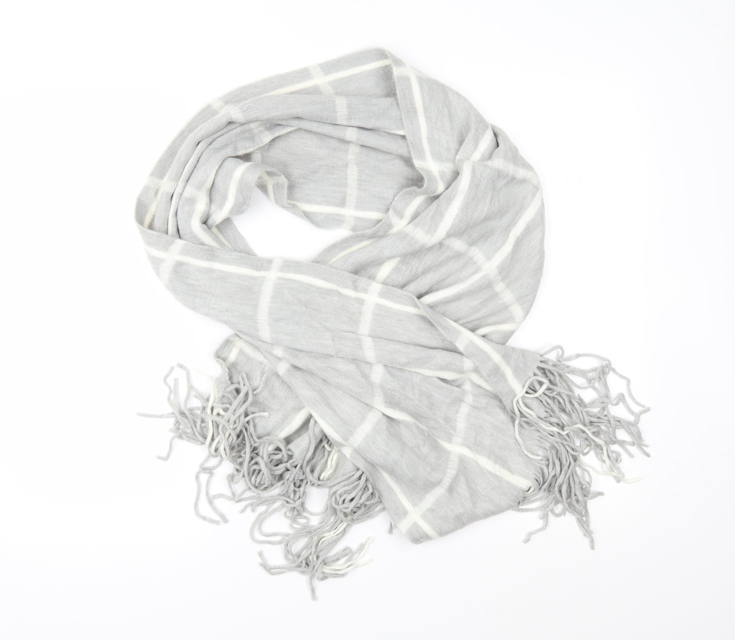 F&F Womens Grey Check   Shawl/Wrap