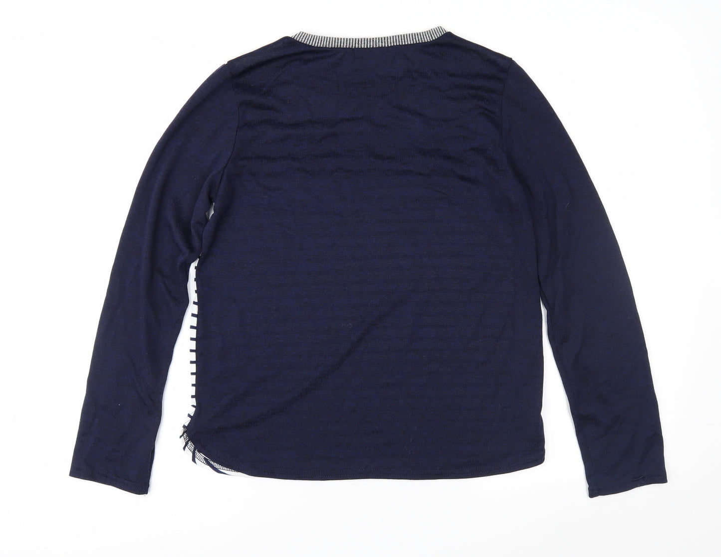 Paraphrase Womens Blue Striped Knit Pullover Jumper Size 10