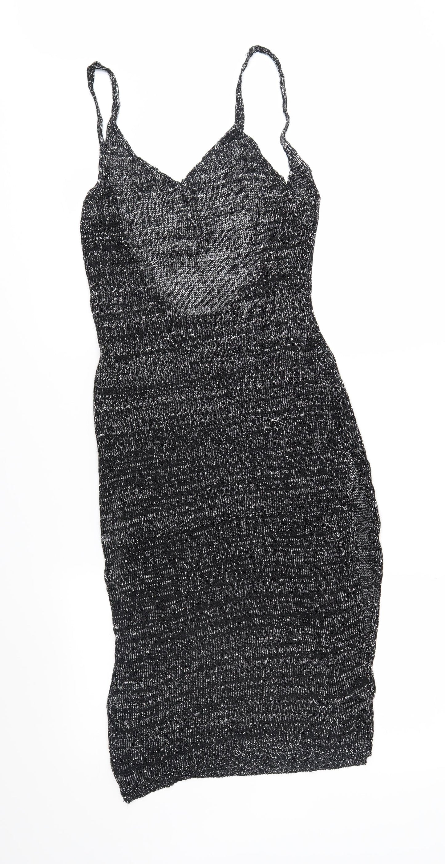 Preworn Womens Black  Knit Slip Dress  Size S