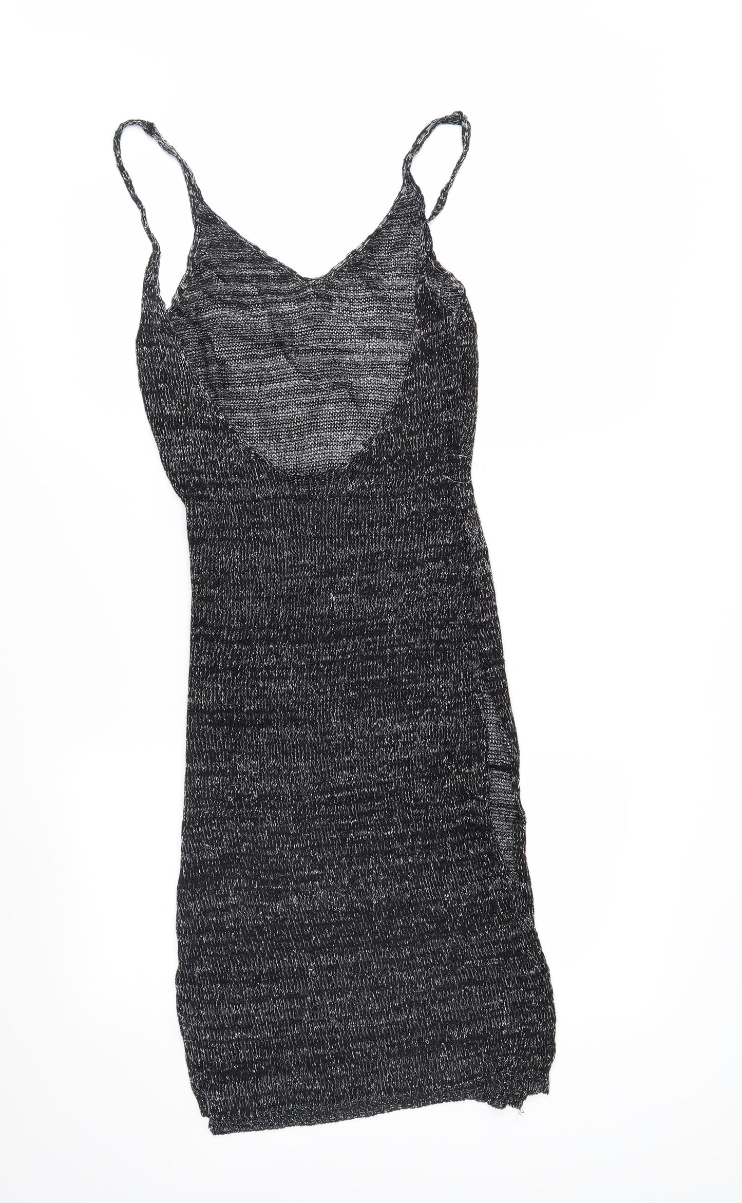 Preworn Womens Black  Knit Slip Dress  Size S