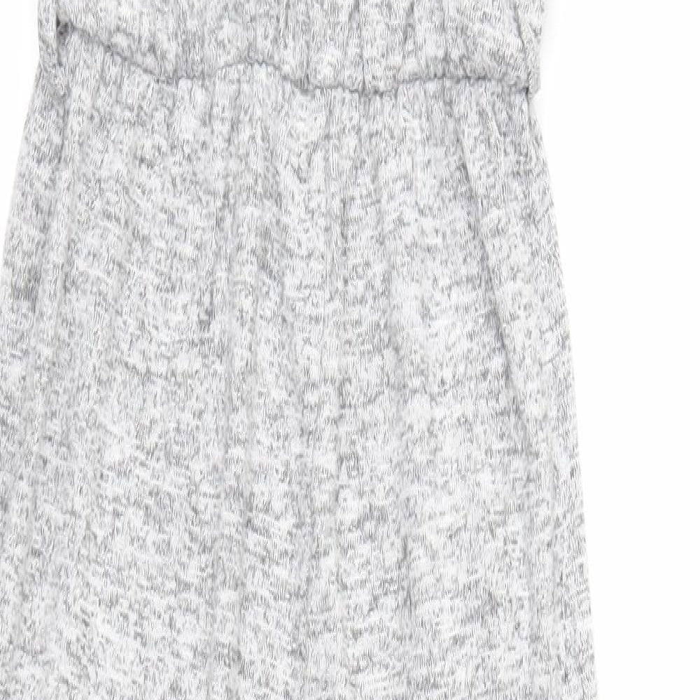 Topshop Womens Grey  Jersey Jumpsuit One-Piece Size 8 L28 in