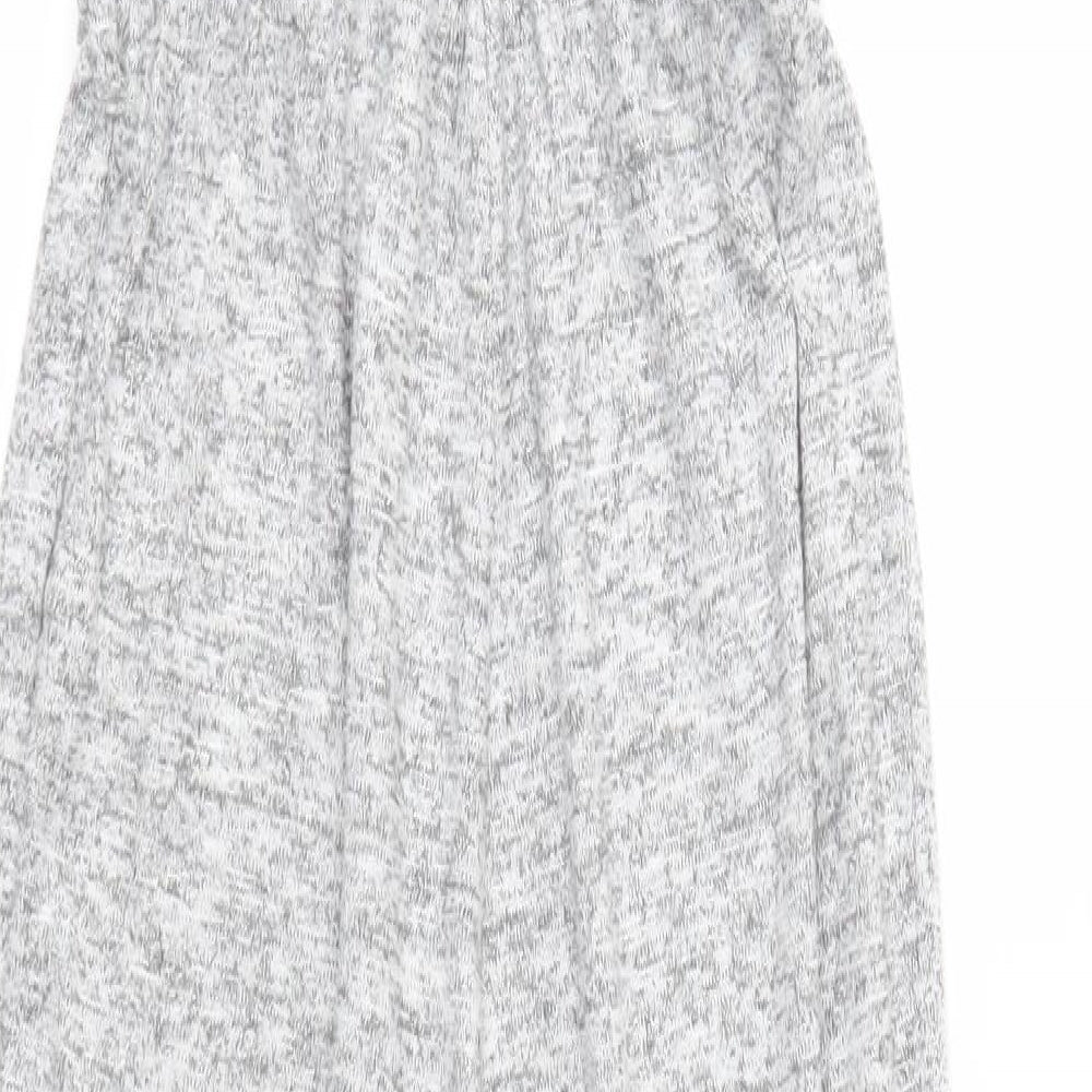Topshop Womens Grey  Jersey Jumpsuit One-Piece Size 8 L28 in