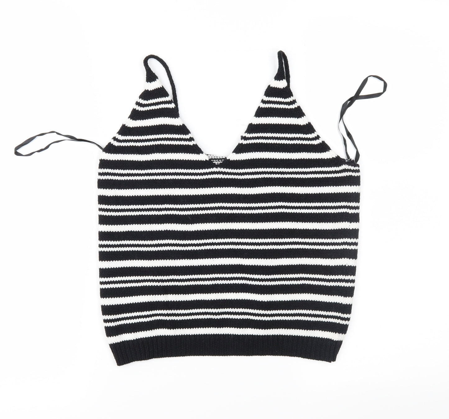 Atmosphere Womens Black Striped Knit Pullover Jumper Size 12