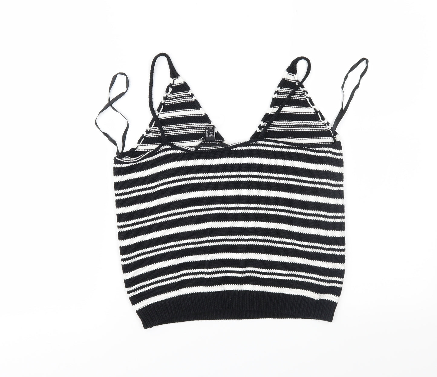 Atmosphere Womens Black Striped Knit Pullover Jumper Size 12