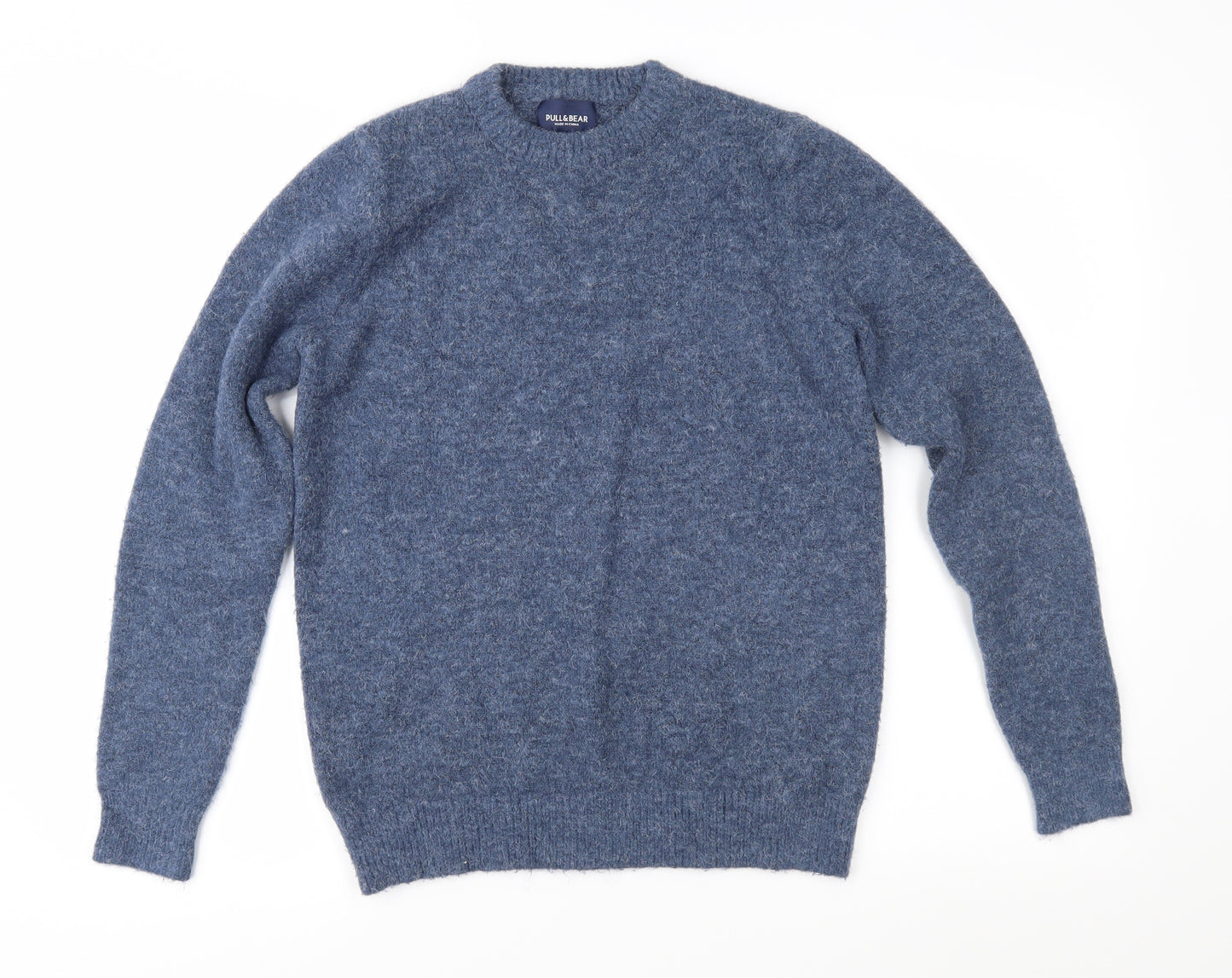 Pull&Bear Mens Blue  Knit Pullover Jumper Size S