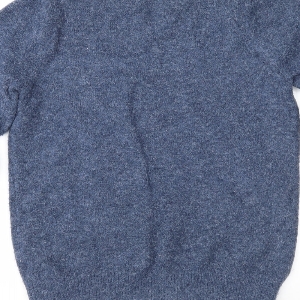 Pull&Bear Mens Blue  Knit Pullover Jumper Size S
