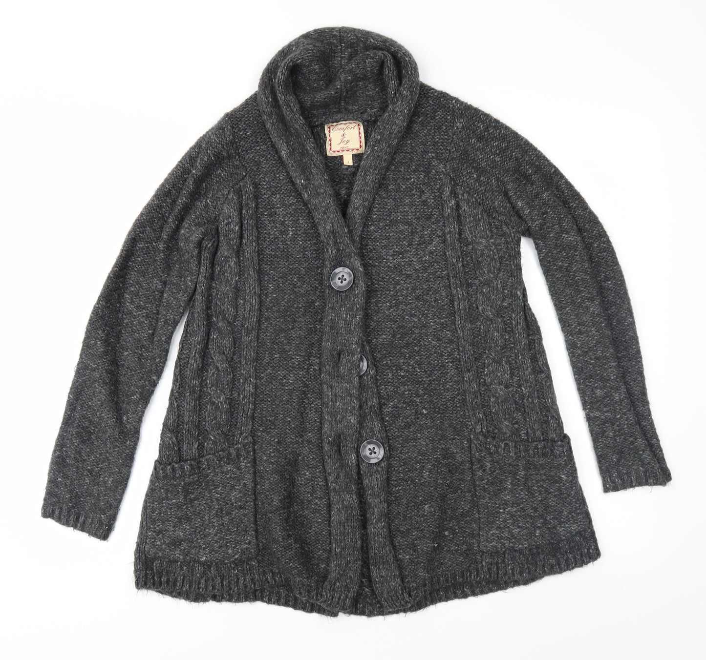 NEXT Womens Grey  Knit Cardigan Jumper Size S