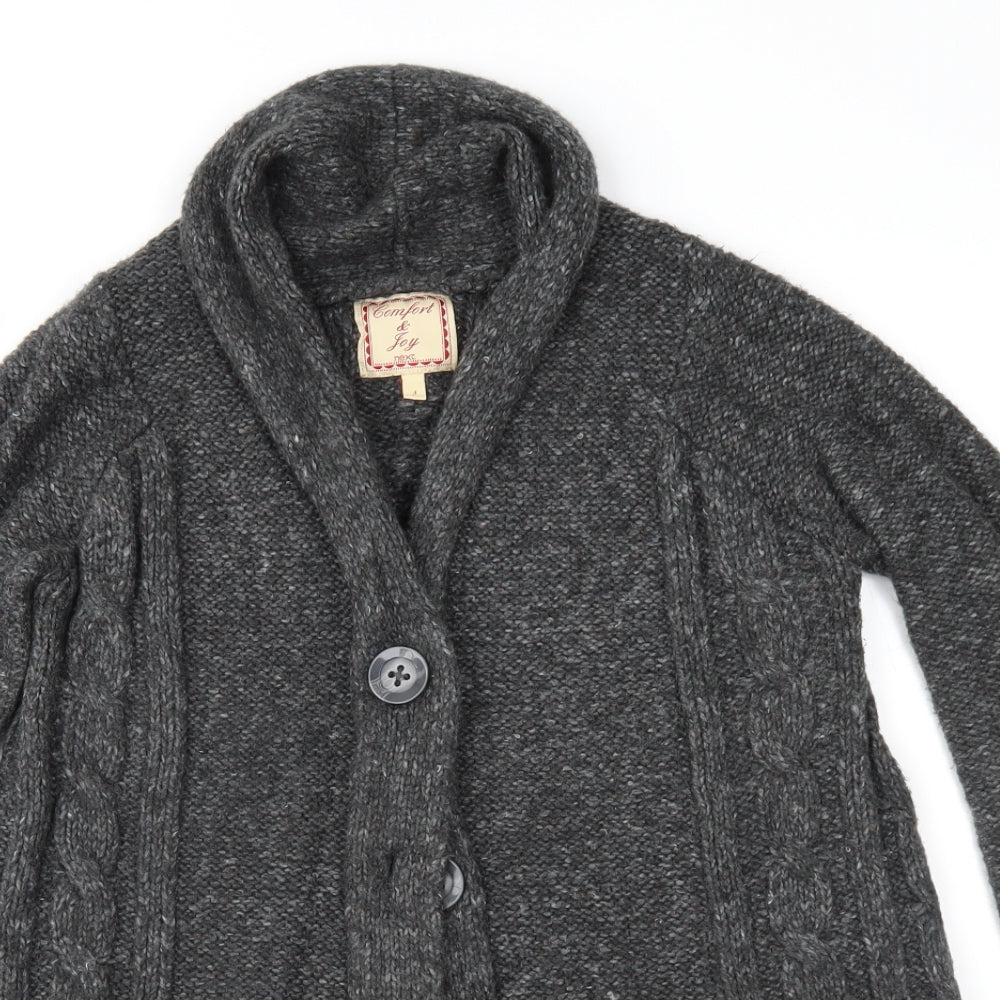 NEXT Womens Grey  Knit Cardigan Jumper Size S