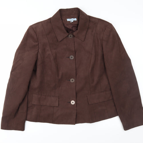 Anne Brooks Womens Brown   Jacket  Size 16
