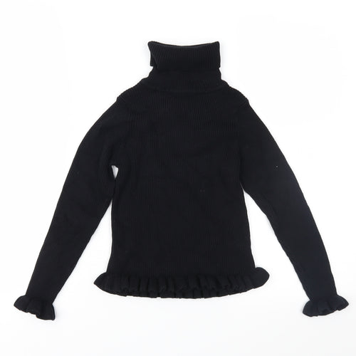 Matalan Girls Black  Knit Pullover Jumper Size 9 Years